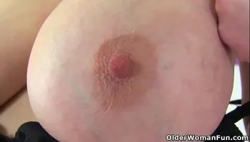 Fiery Blonde Milf Fiona Tears Her Fishnets Apart